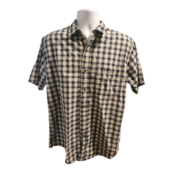 Haband Other - Haband Men's Large Plaid Short Sleeve Western Shirt